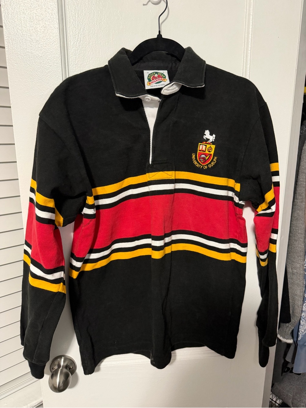 University of Guelph Black & Red Rugby Shirt